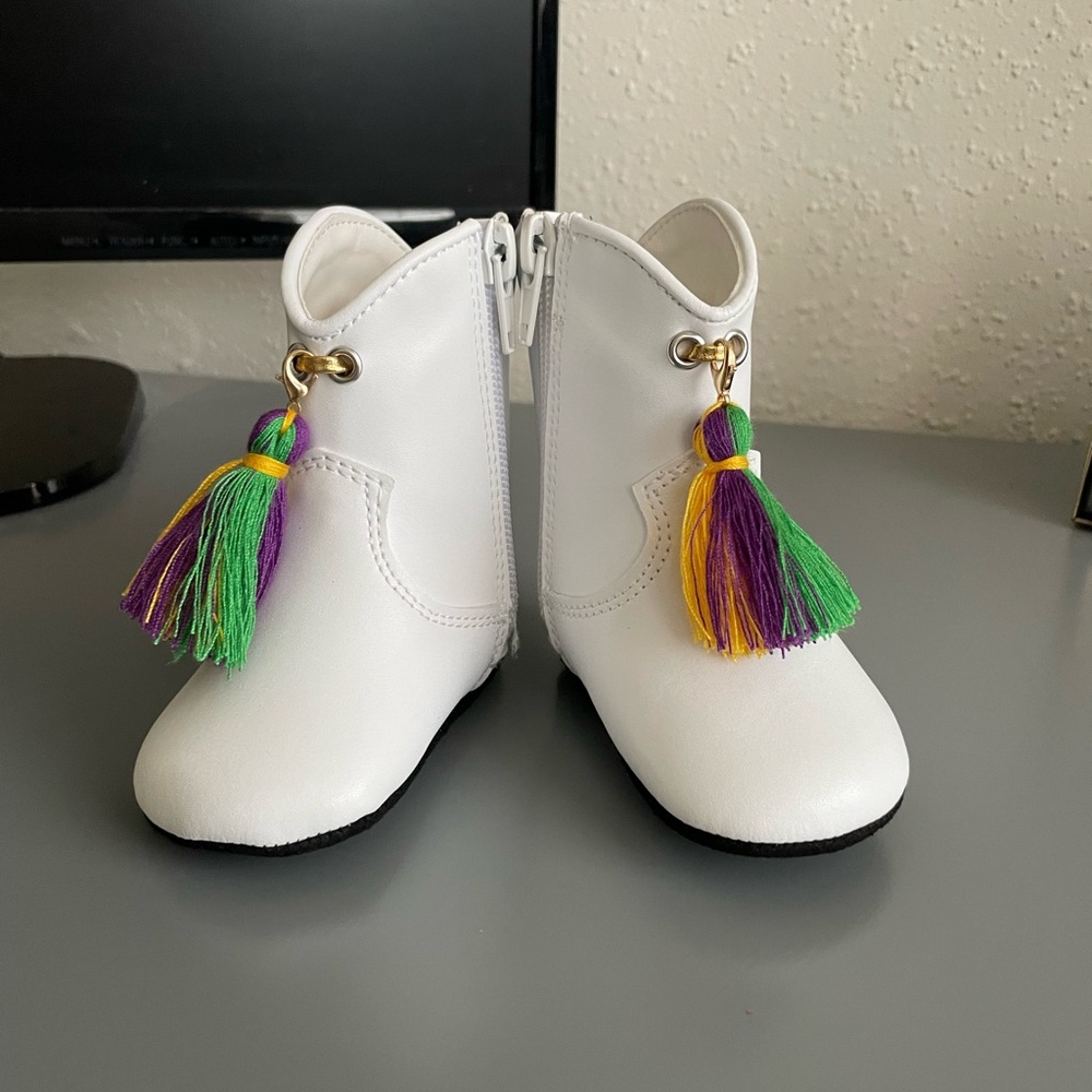 Baby Majorette Marching Mardi Gras Boots ⚜️